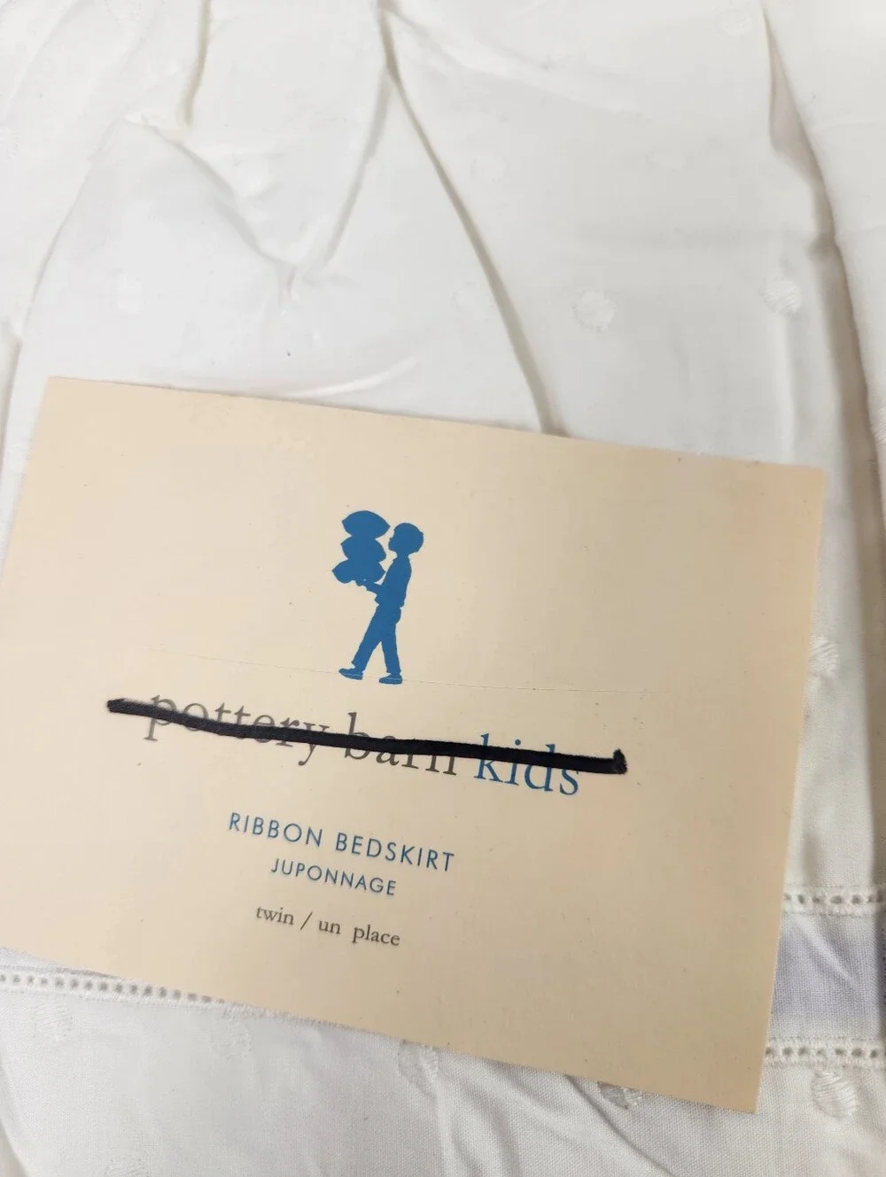 Pottery Barn Kids White Twin Bed Skirt New 13